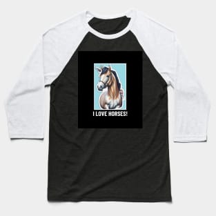 Horse Lover Art Baseball T-Shirt